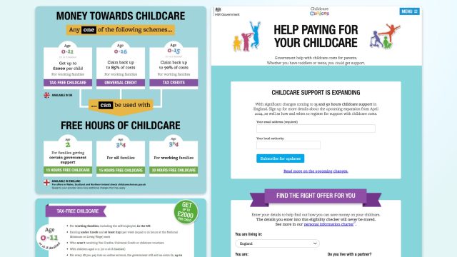 Childcare Choices old website