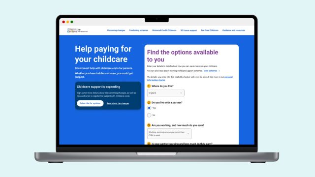 Childcare Choices - Desktop prototype